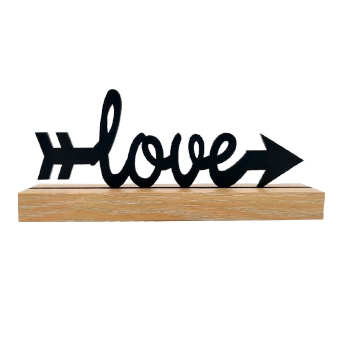 Enfeite De Madeira Love 30x11 Cm Gdr0561 Importado