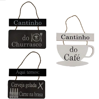 Quadro De Madeira Churrasco 20cm Golden R