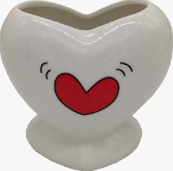 Vaso Ceramica Coracao Frases Ref.gdr0712 Golden