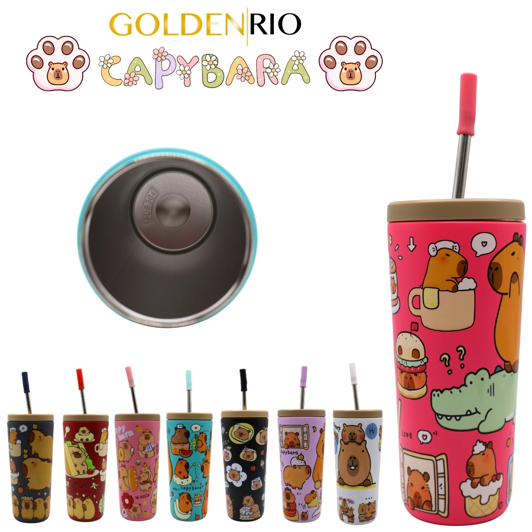 Gdr1804 Copo 500ml C Canudo Goldenrio