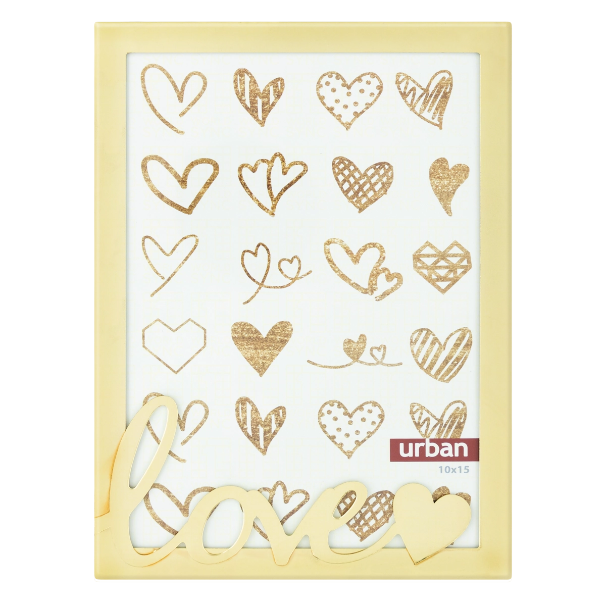 Porta Retrato Metal Dourado Poopstore Shine Love 13 X 1,3 X 18cm
