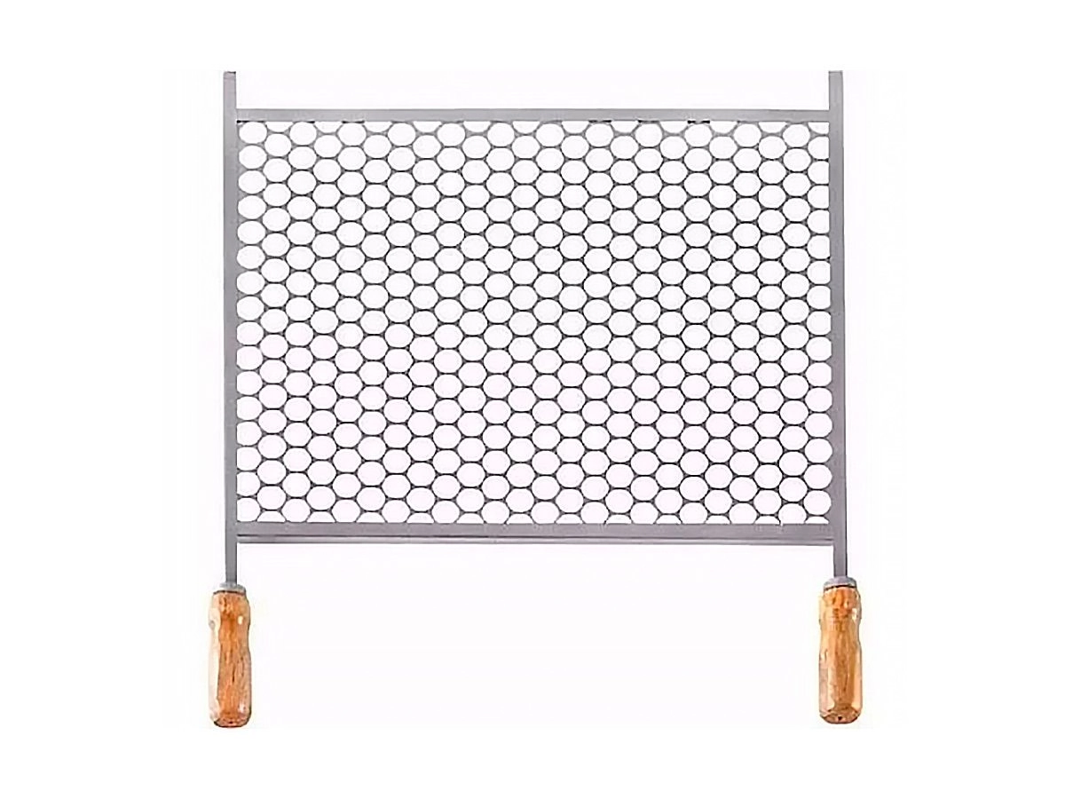 Grelha Retangular Para Churrasqueira Em Aço Inox 30x50cm