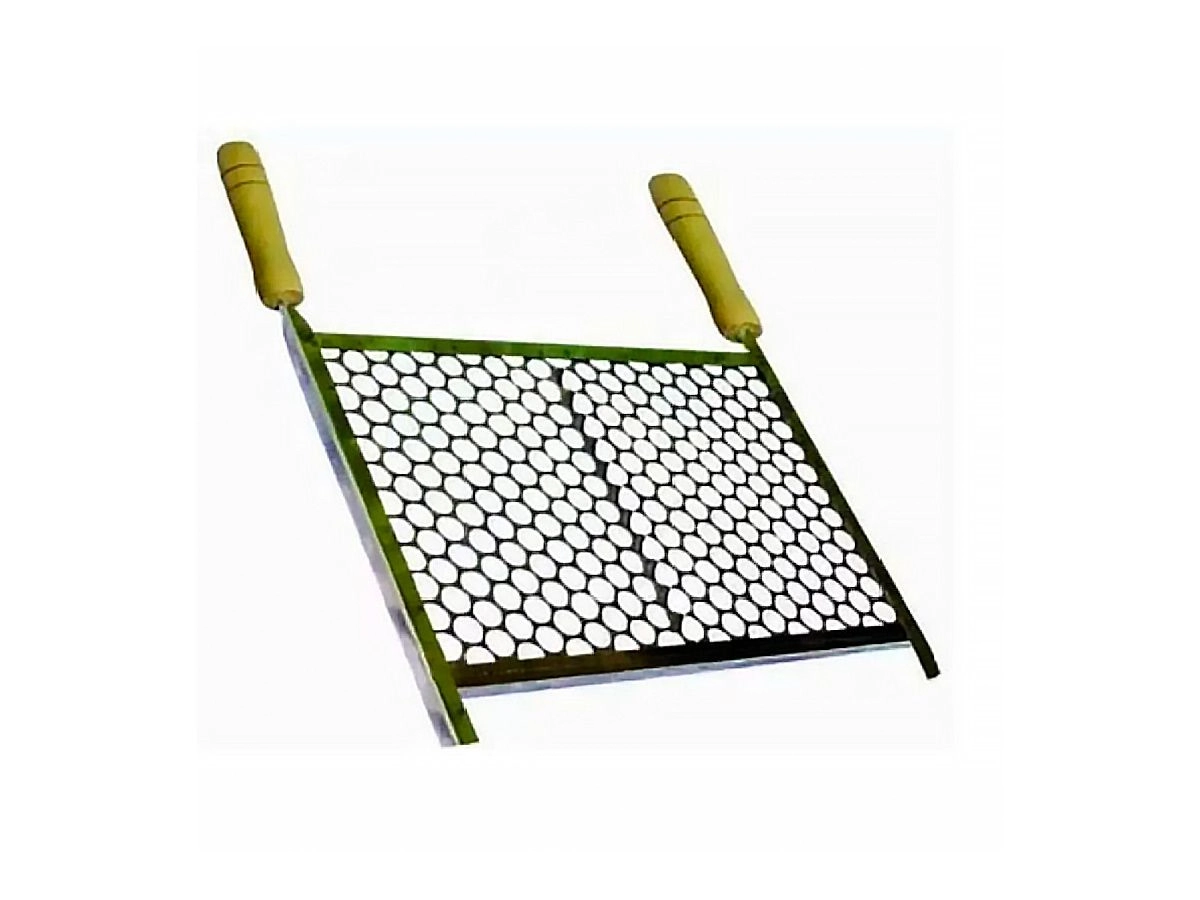 Grelha Retangular Para Churrasqueira Em Aço Inox 60x50com