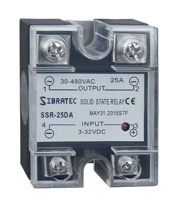 Relé De Estado Sólido Monofásico 25a 480vca 3~32vcc