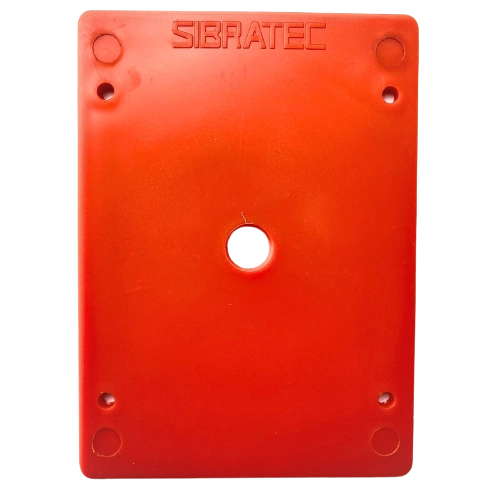 Placa De Montagem Plástica Cor Laranja Para Caixa Pequena - 165x120mm