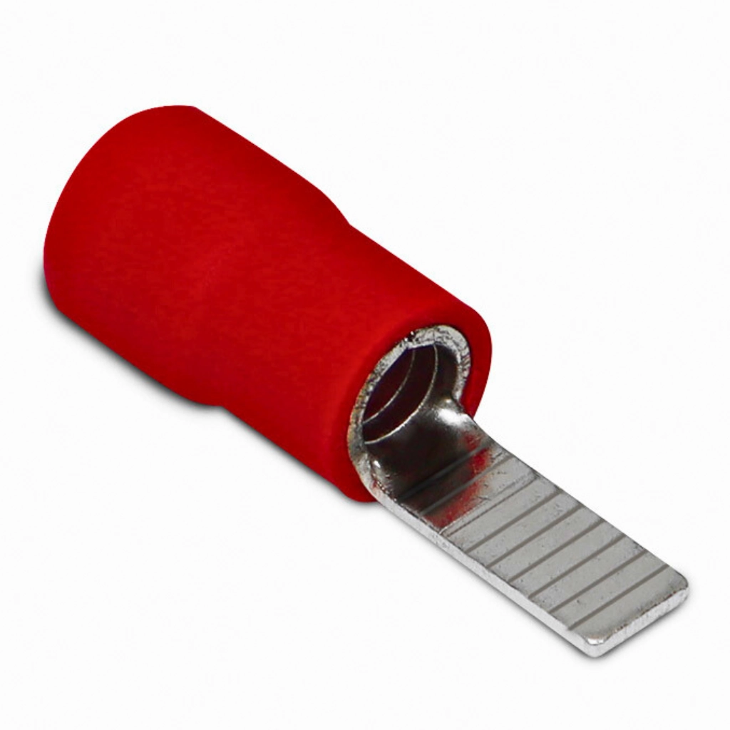 Kit Terminal Pré-isolado Pino Chato Dbv | Cabo Até 10mm² | Vermelho | 10 Peças