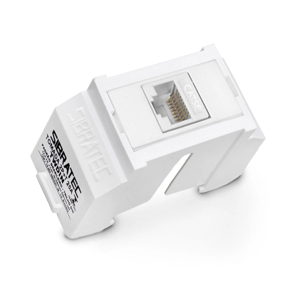 Kit Twdin Módulo Conector Ethernet Rj45 Categoria 5e + Suporte