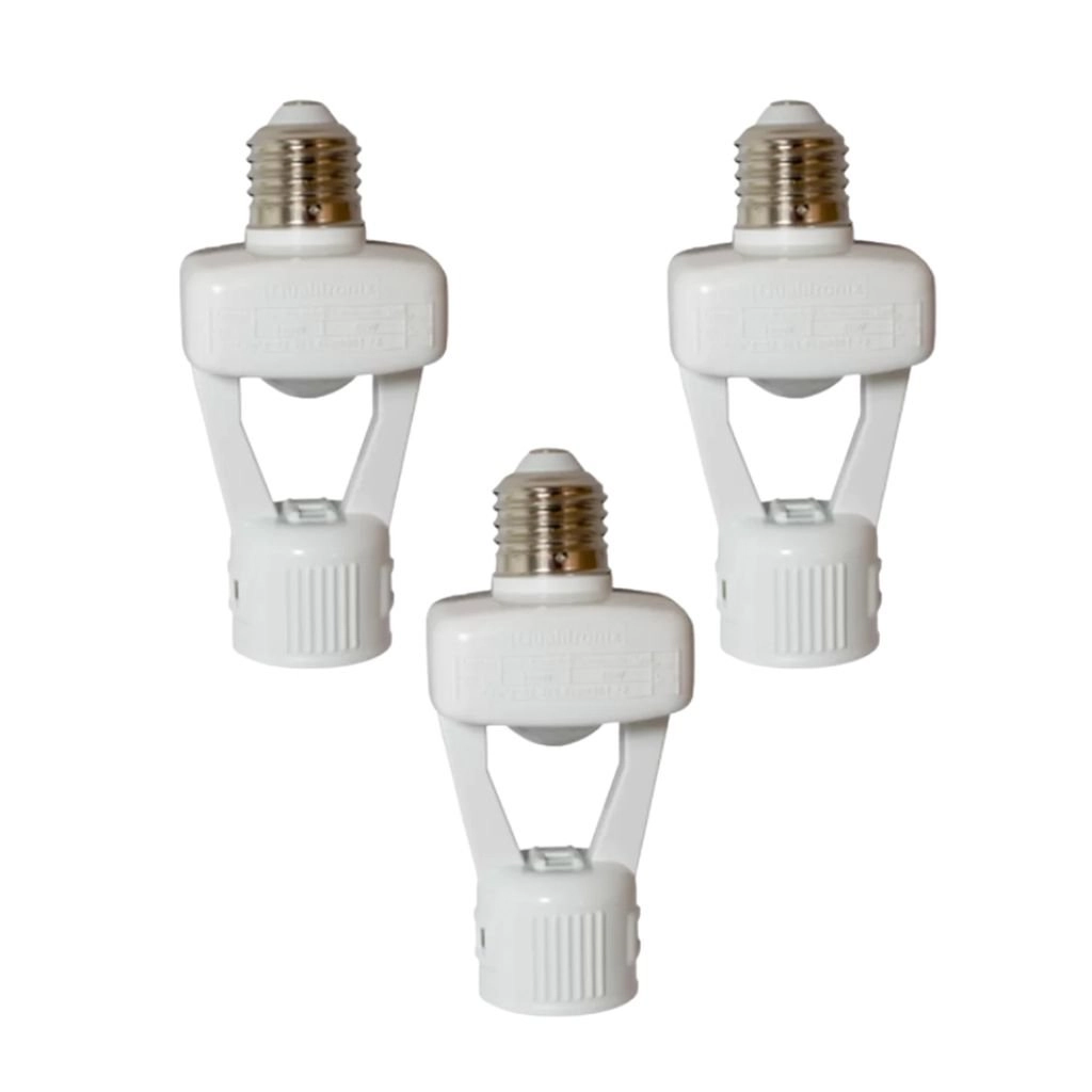 Kit Sensor De Presença | Lâmpada E27 | Lente 360º | 6 Funções | Qa17m 3 Pçs