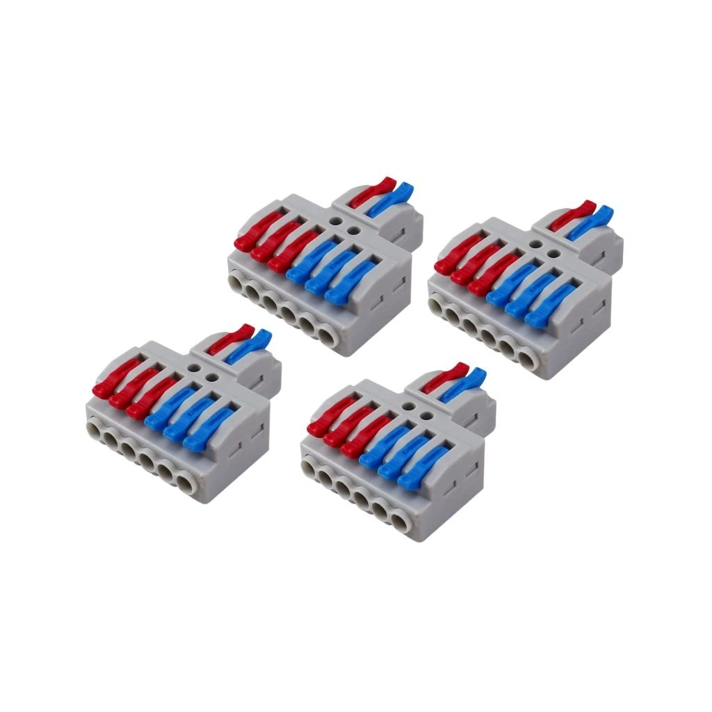 Kit Conector De Derivação/emenda Automático 32a 600v Kv426 | 2 Entradas E 6 Saídas 5 Peças