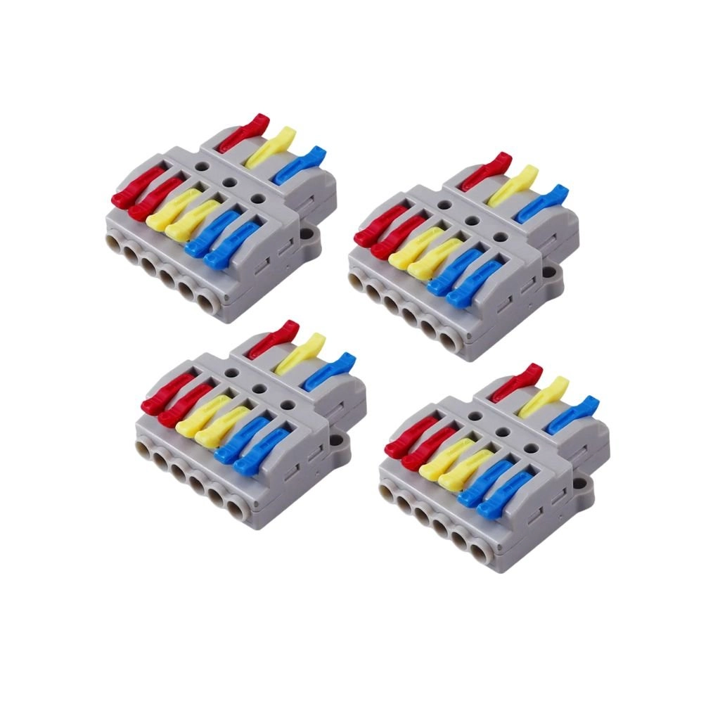 Kit Conector De Derivação/emenda Automático 32a 600v Kv436 | 3 Entradas E 6 Saídas 20 Peças