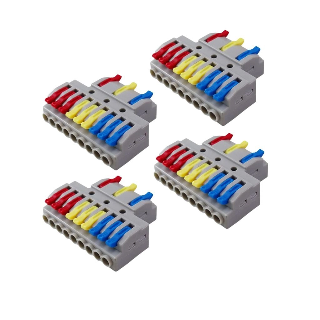 Kit Conector De Derivação/emenda Automático 32a 600v Kv439 | 3 Entradas E 9 Saídas 20 Peças