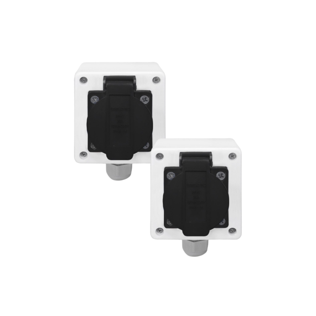 Kit Tomada + Caixa Branca Padrão Brasileiro 2p+t 20a Preta 2 Peças