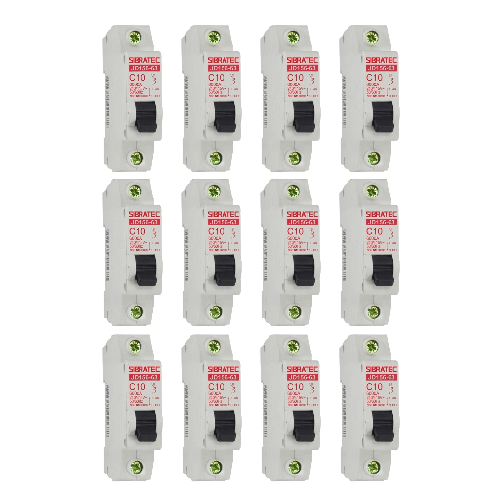 Kit Disjuntor Mini Unipolar 16a | Curva C | 6ka | 6 Pçs