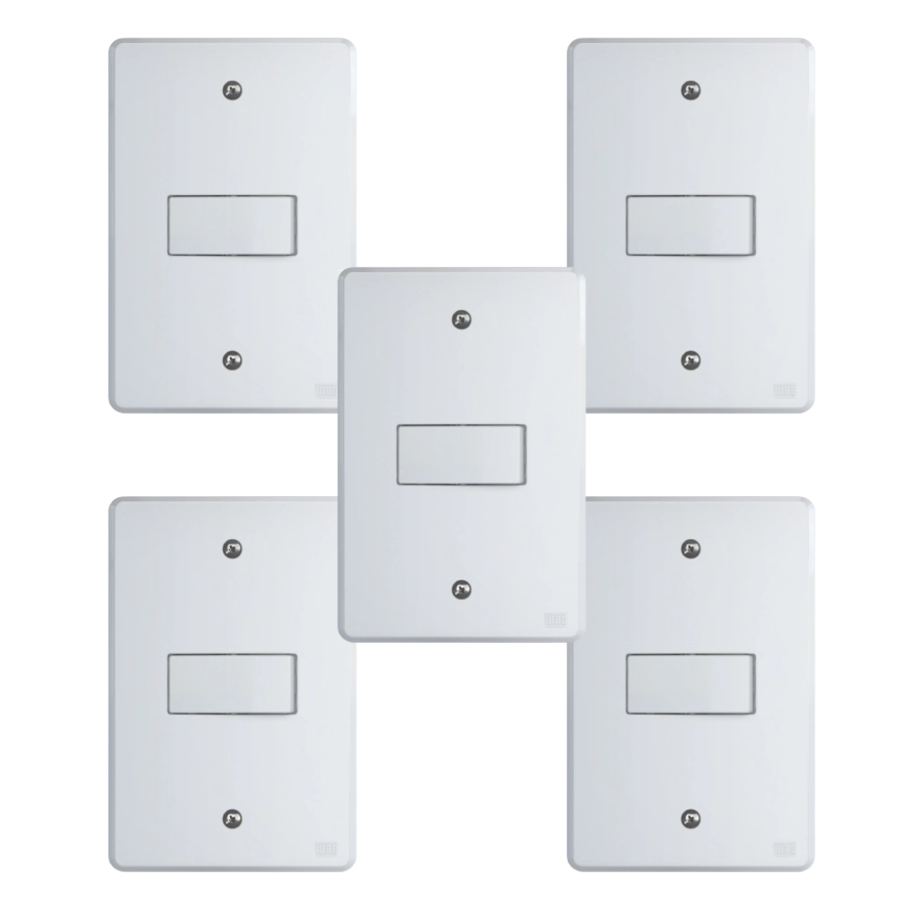 Kit Conjunto Interruptor 4x2 | 1 Tecla Paralelo 10a 250v 5 Peças