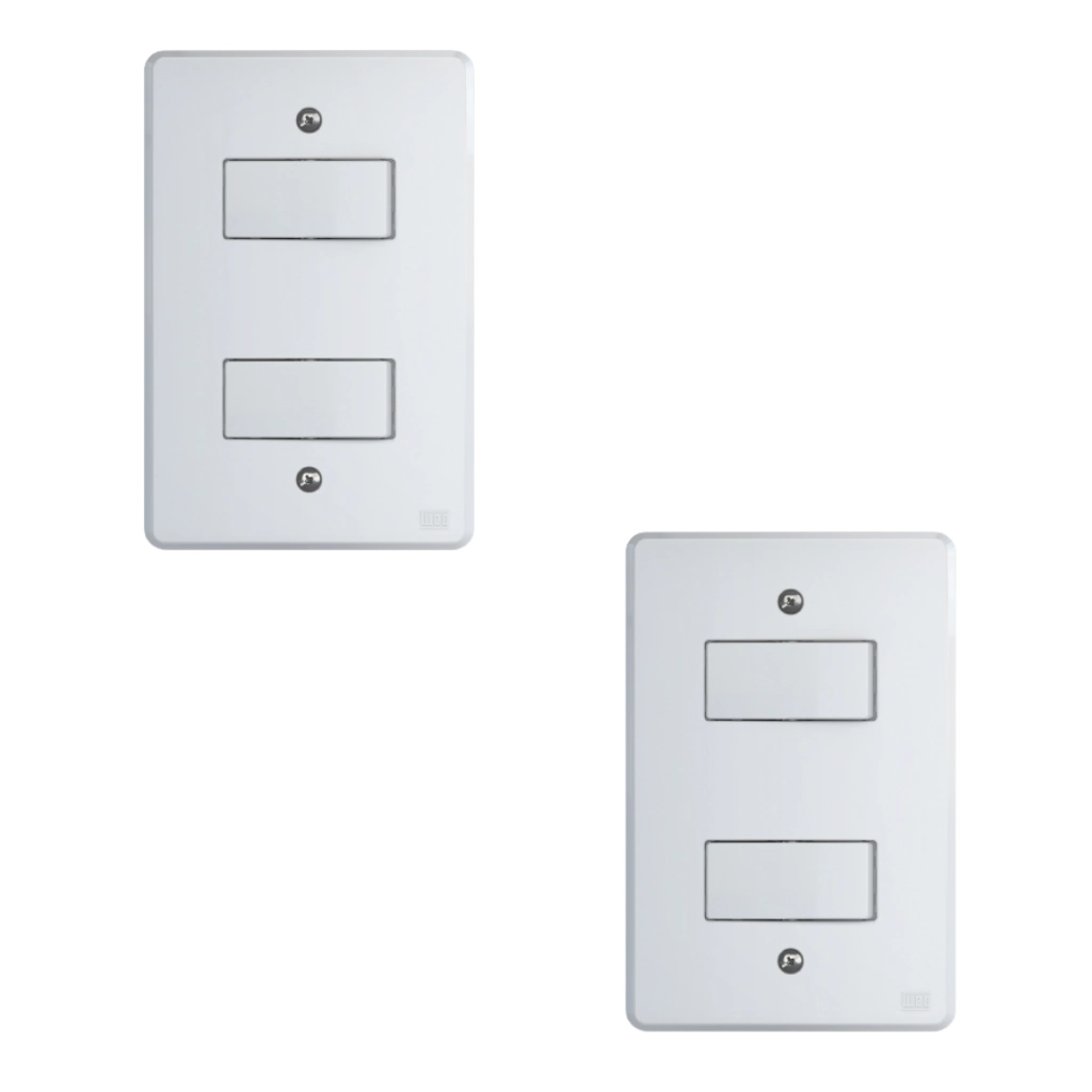 Kit Conjunto Interruptor 4x2 | 2 Teclas Paralelo 10a 250v 2 Peças