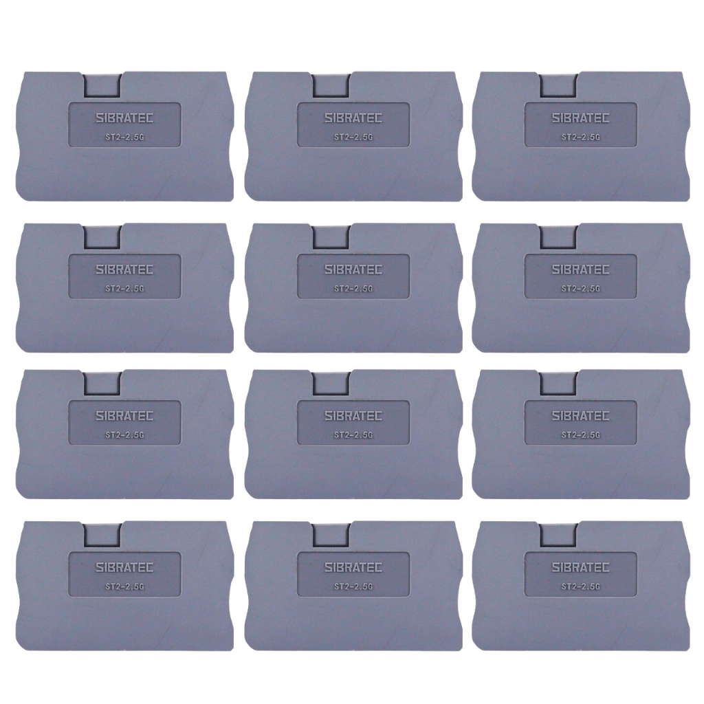 Kit Placa Final Cinza | Borne Mola 2,5mm 10 Peças