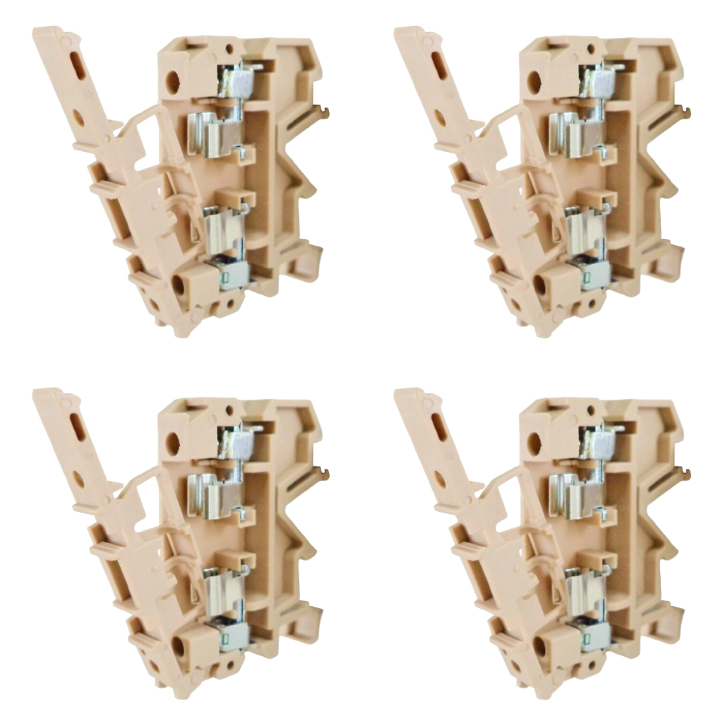 Kit Borne Sek-4rd Bege Porta Fusível | Cabo 2,5 A 4,0mm 10 Peças