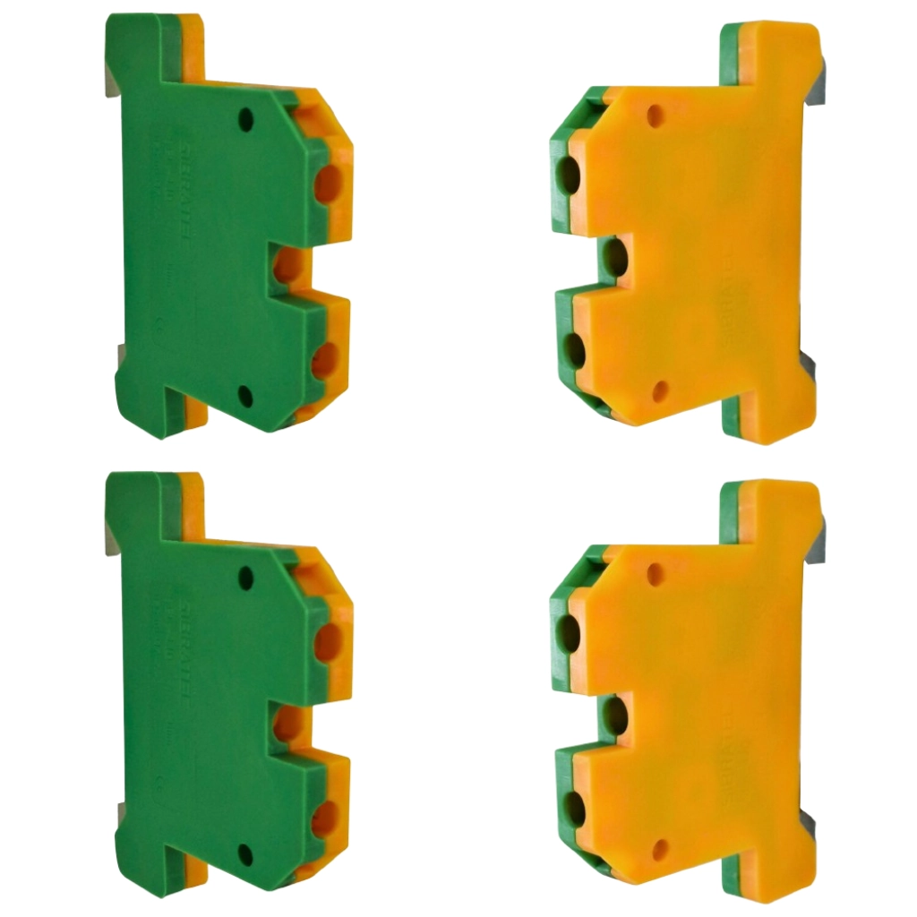 Kit Borne Sek Verde/amarelo | Cabo 6,0mm 10 Peças