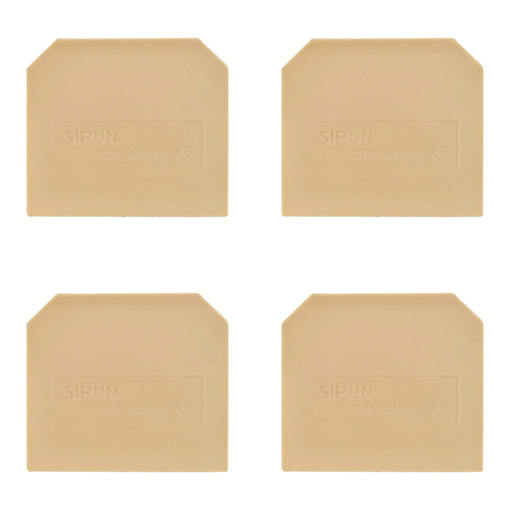 Kit Placa Final Bege | Borne Sek 35mm 10 Peças