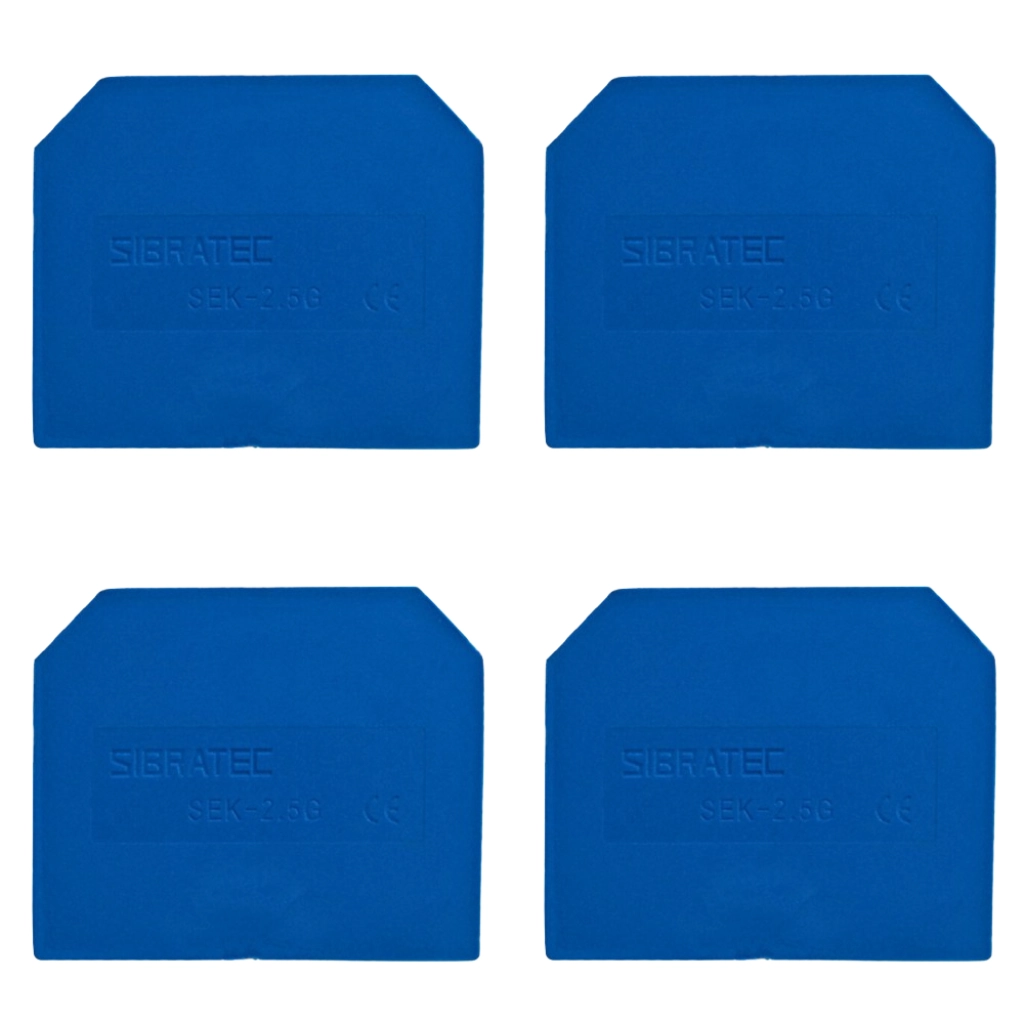 Kit Placa Final Azul | Borne Sek 2,5mm 10 Peças