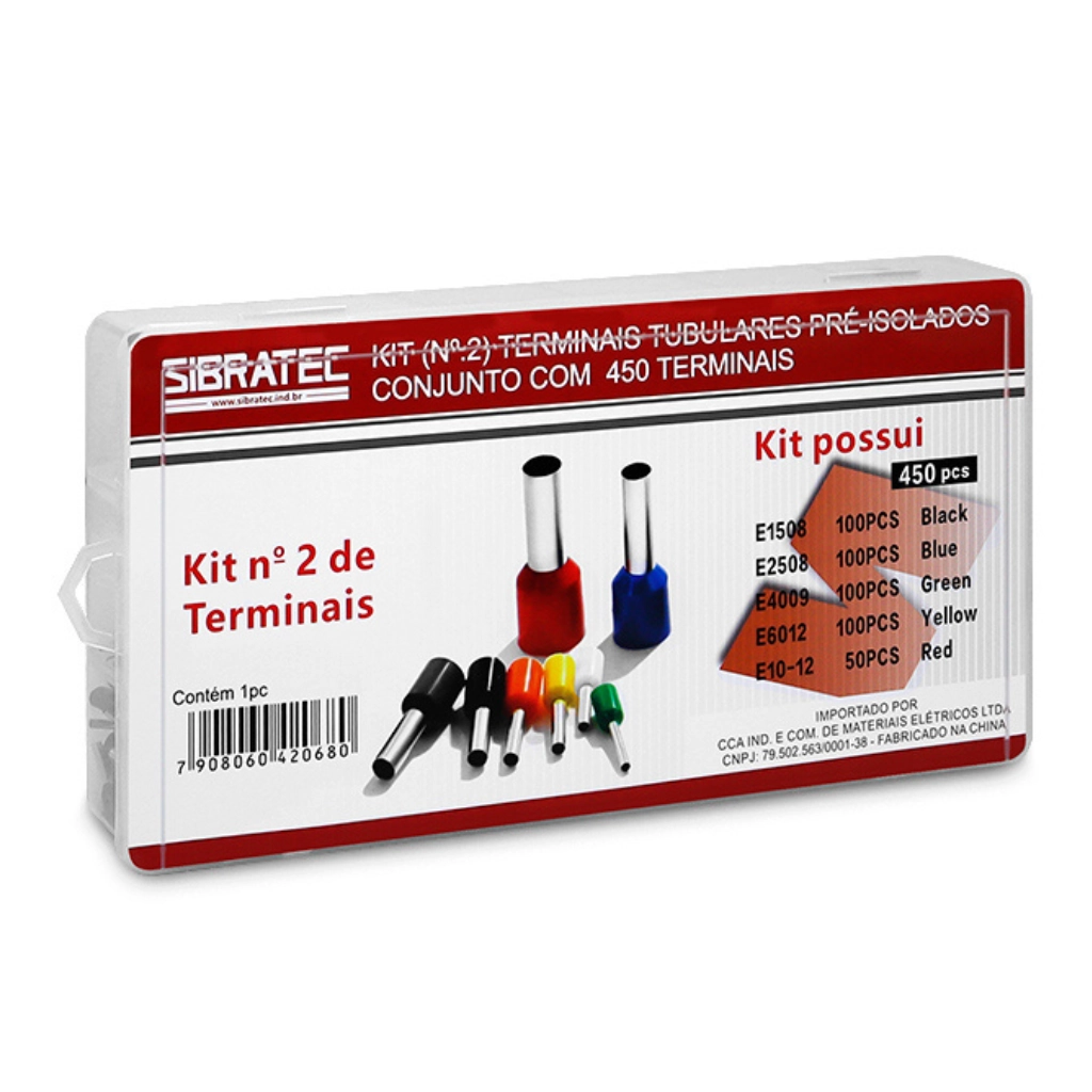 Kit De Terminais Pré-isolados Tubulares Kt-450