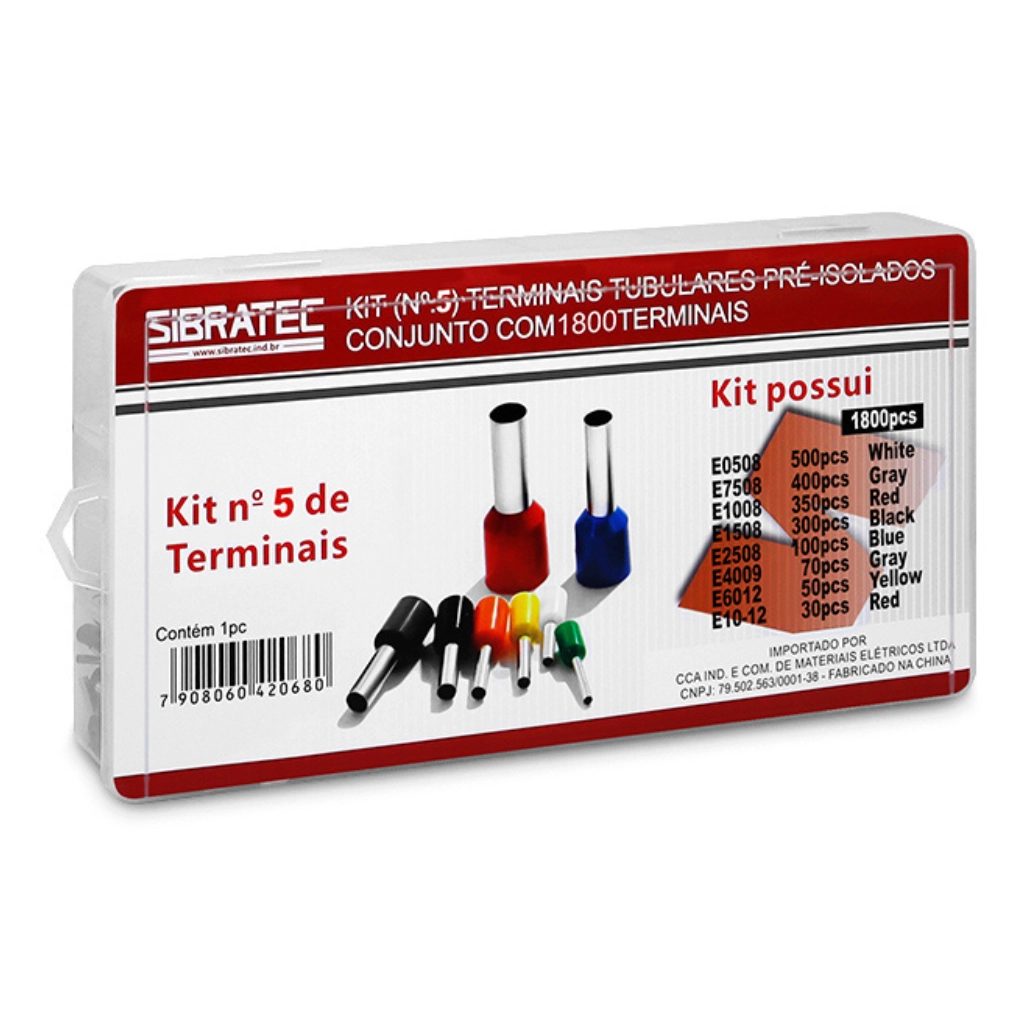 Kit De Terminais Pré-isolados Tubulares Kt-1800