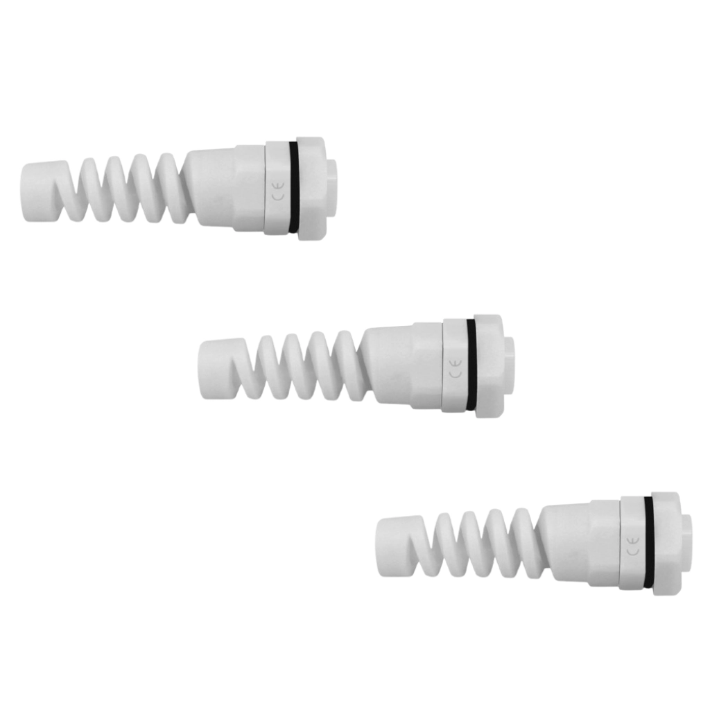 Kit Prensa Cabo Cinza Espiral Pg9-e 3 Peças