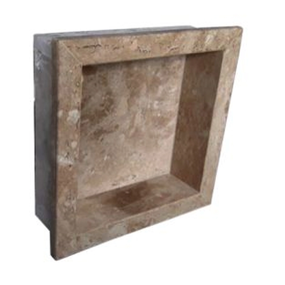 Nicho Rw Para Banheiro Mármore Travertino Comercial Com Borda A: 30cm. X C: 30cm. - P