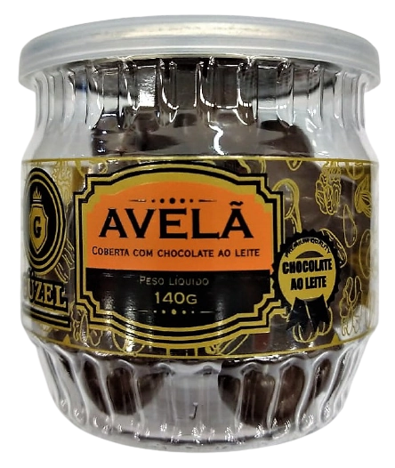 Drageado Guzel 140g Avela Cob.choc.leite