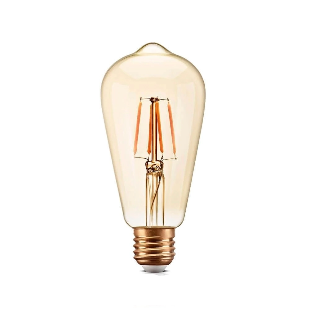 Lâmpada Retrô St58 E27 Filamento Led 4w 2200k Âmbar Bivolt