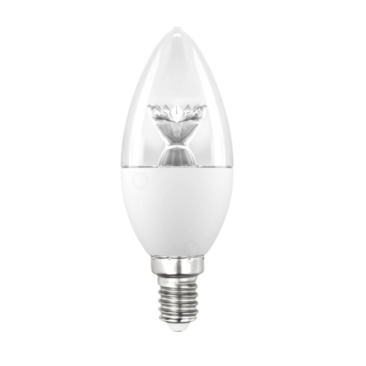 Lâmpada Vela Cristal Balão E14 Led 4 7w 6500k Bivolt