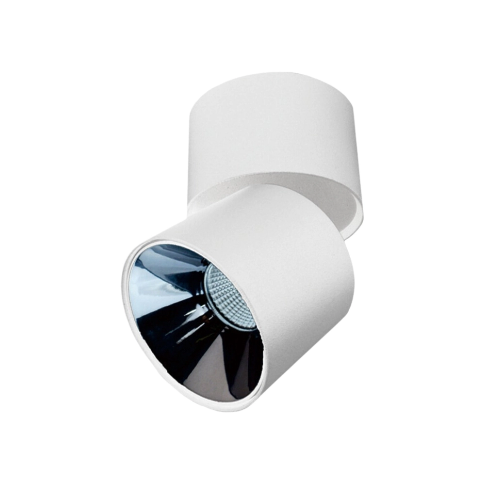 Spot Sobrepor Redondo Branco Direcionável 10cm Led 15w 3000k Bivolt