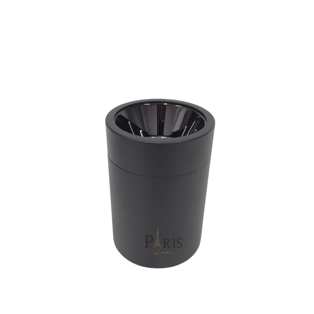 Spot Sobrepor Redondo Preto 11cm Led 15w 3000k Bivolt