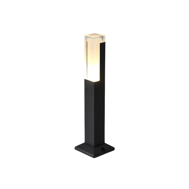Poste Balizador De Jardim Preto 60cm Led 10w 3000k Bivolt Ip66