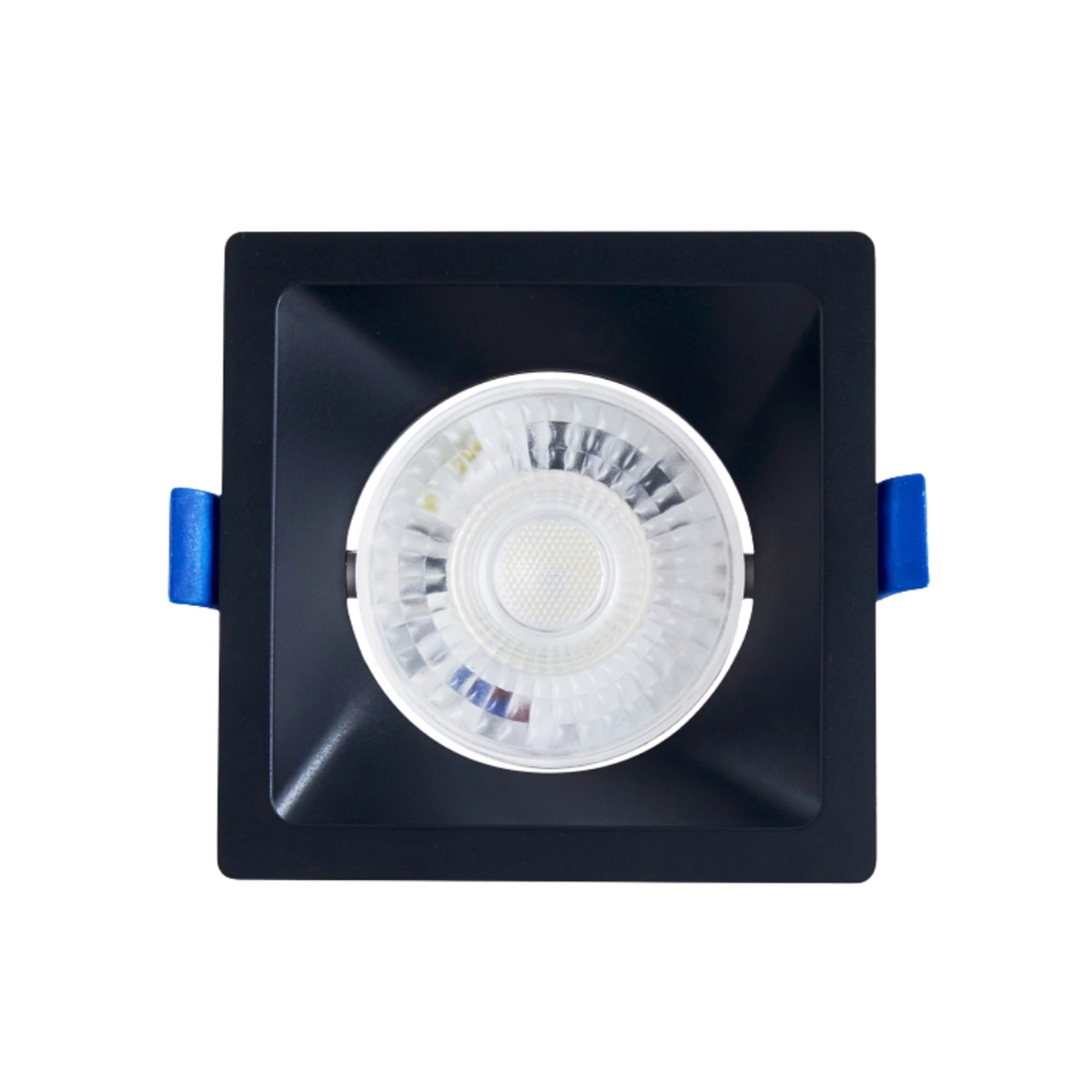 Spot Embutir Quadrado Recuado Preto 9 4cm Led 6w 3000k Bivolt