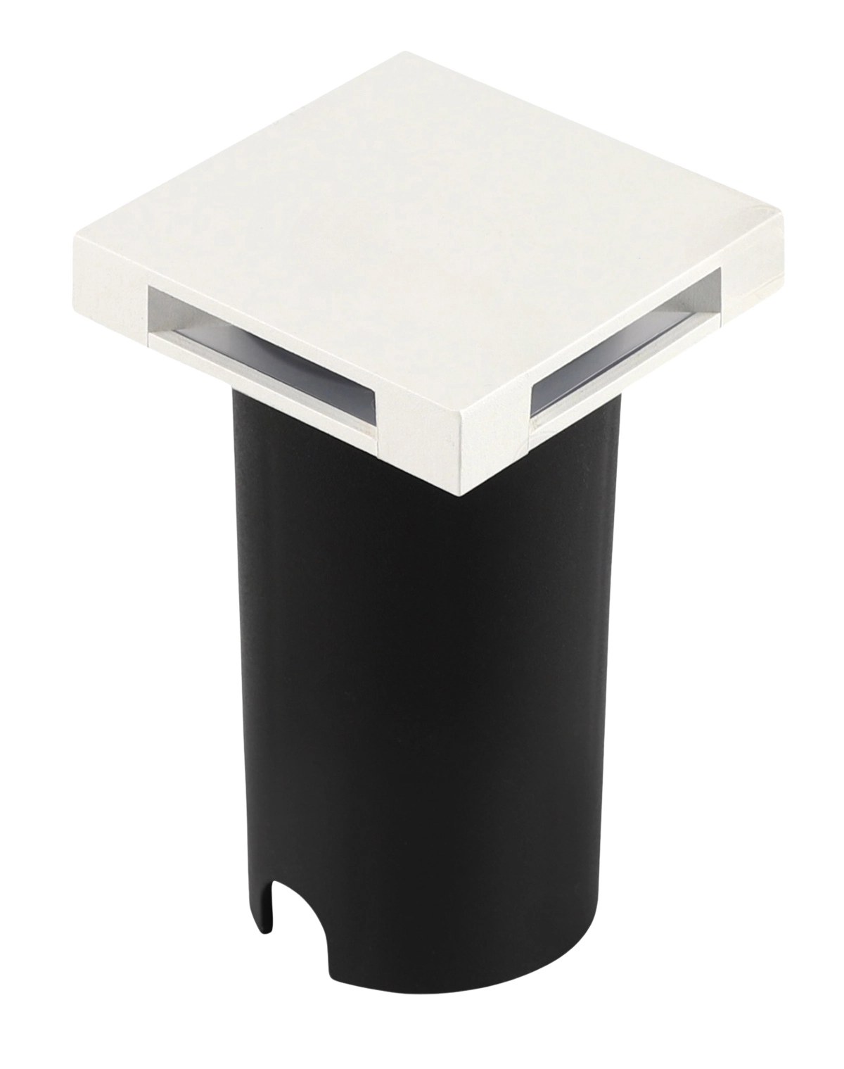 Spot Balizador De Embutir Piso Quadrado Branco Ip67 Led 2w 3000k Bivolt