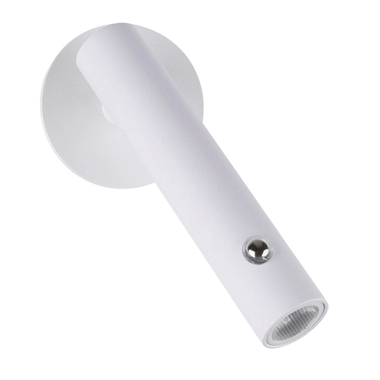 Arandela Cabeceira Leitura Branca 13cm Ip20 Led 3000k 2w Bivolt