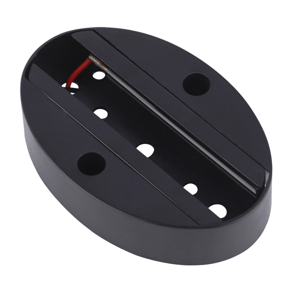 Base Sobrepor Para Spot Trilho Preto 9cm Embu Led