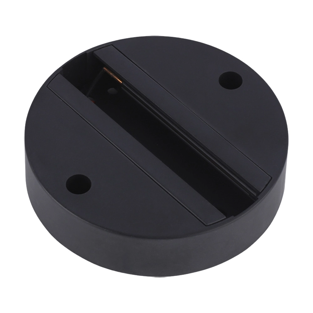 Base Sobrepor Para Spot Trilho Preto 8 5cm Embu Led