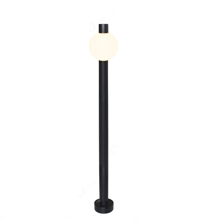Poste Balizador De Jardim Orbital Preto 74 5cm Led 12w 3000k Bivolt