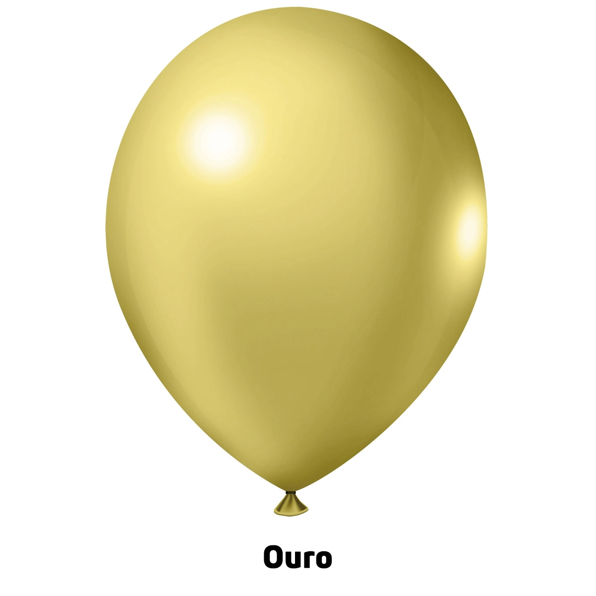 Balao 9 Ouro Metalizado 25un Gaucho