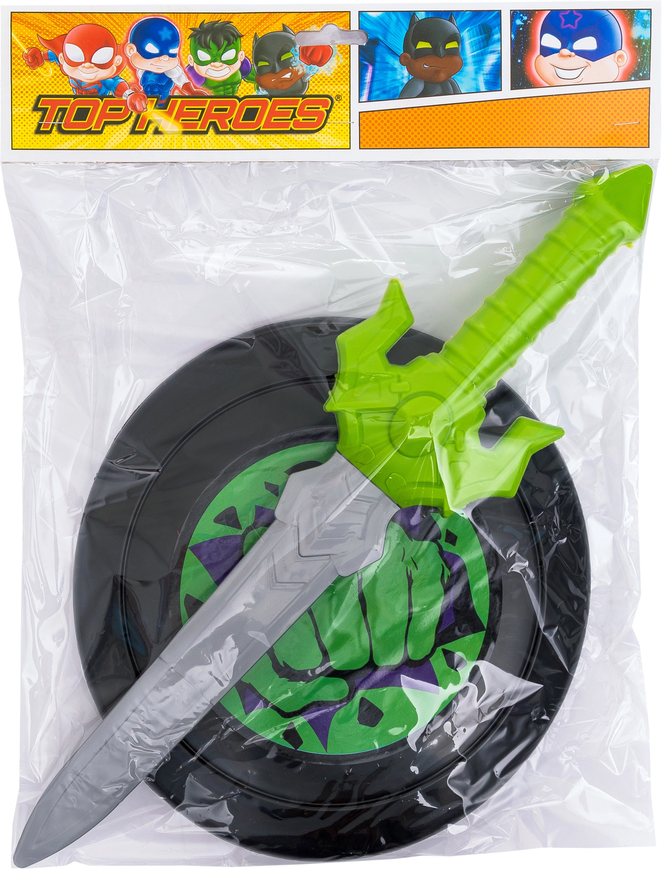 Kit Espada E Escudo Verde