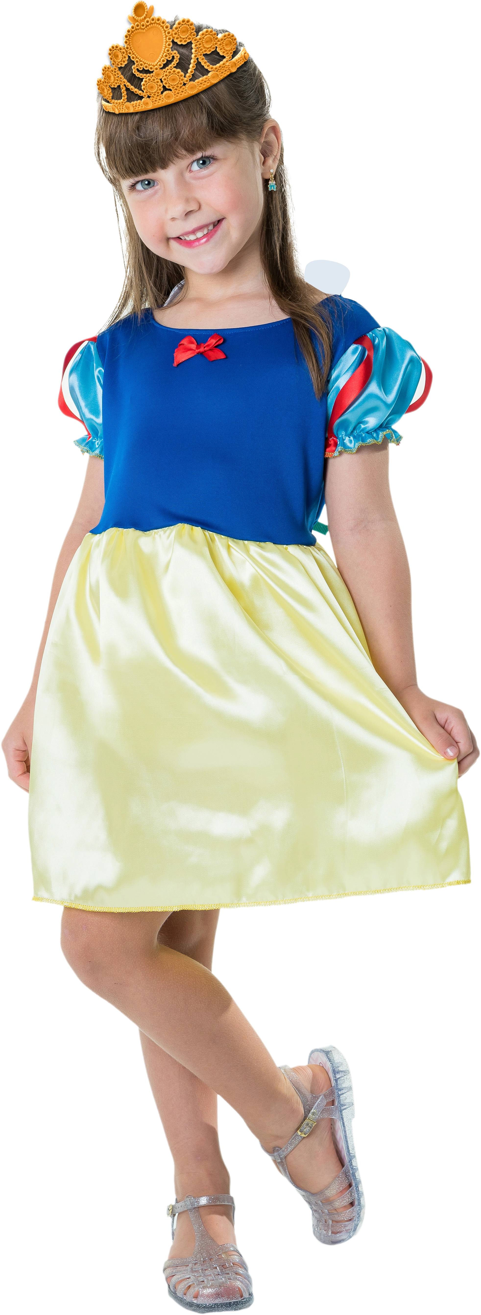 Fantasia Princesa Azul E Amarela Mix