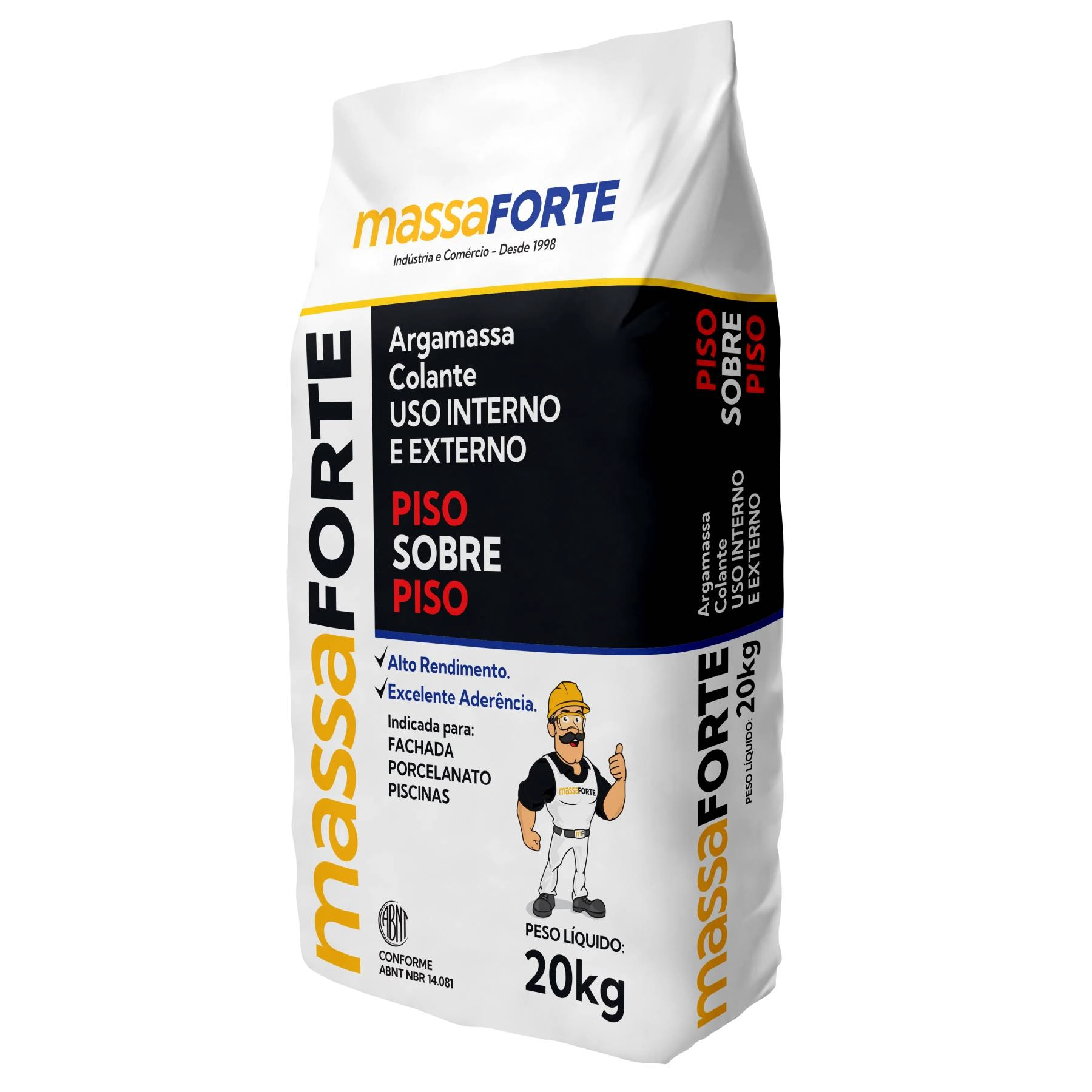 Argamassa Piso sobre Piso Interno|Externo 20kg Massaforte