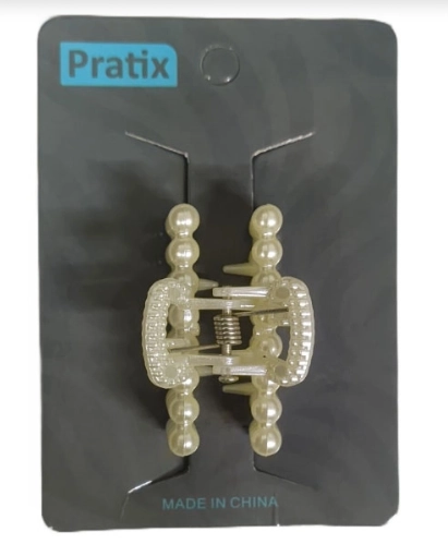 Prendedor P/cabelo Piranha Acrilic C/perola Ref.d922