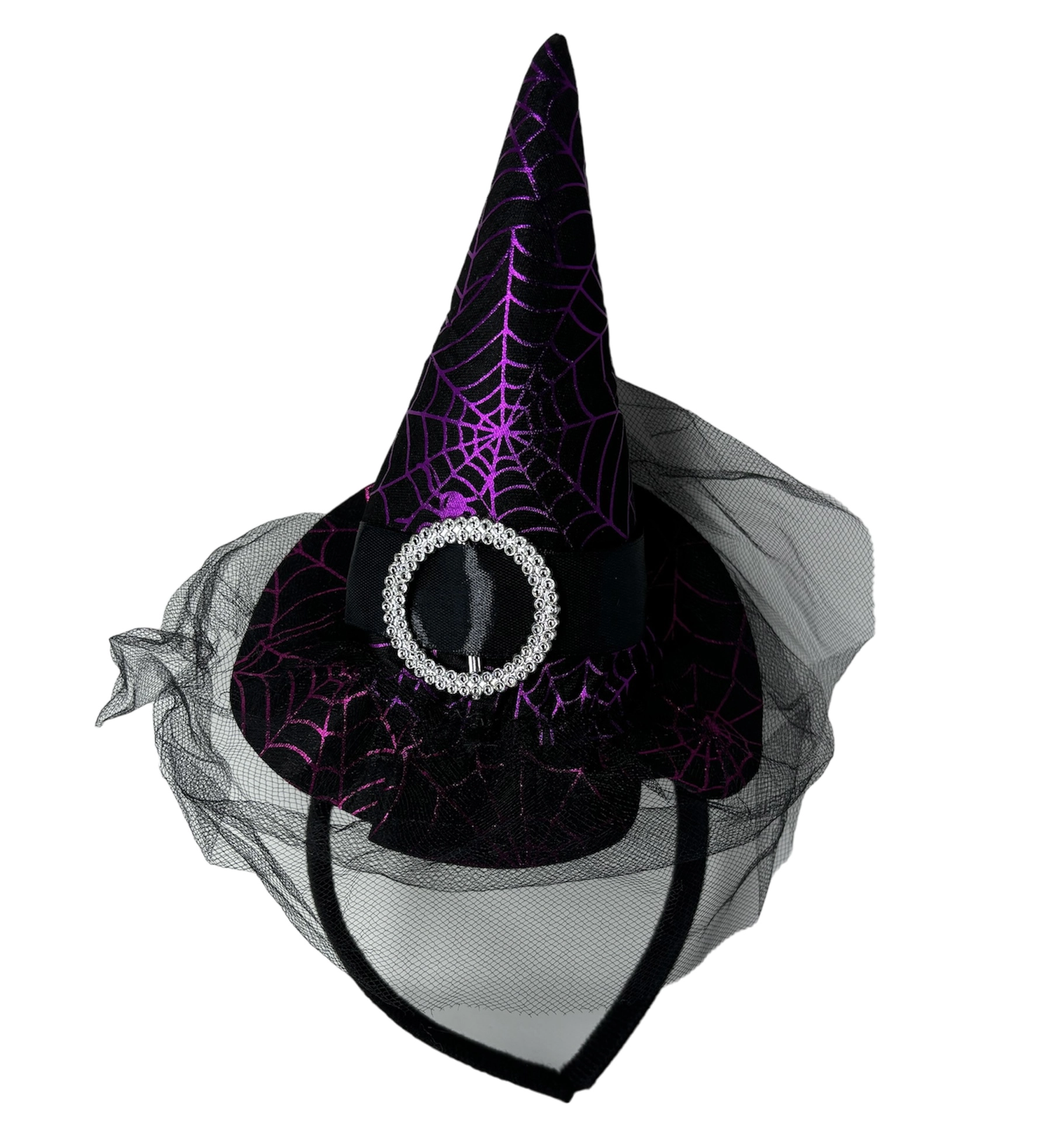 Tiara Chapeu Bruxa Teia Halloween W470 Pratix