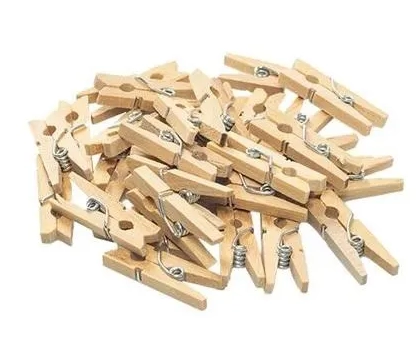 Mini Pregador Madeira Colorido 2,5cm Kit C/12 Pct 30un