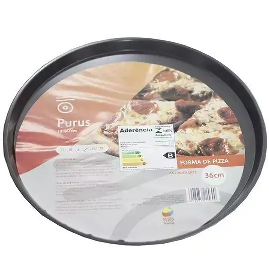 Forma Assadeira de Aço Carbono Antiaderente para Pizza 36 cm de Ø