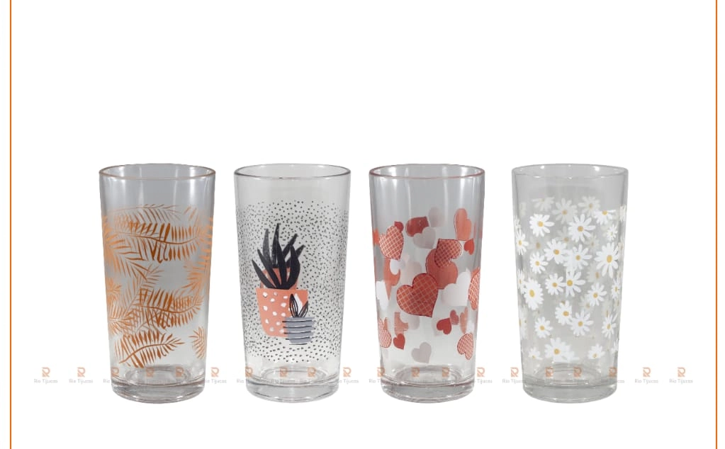 Copo Vidro Decorada 250ml Estampado