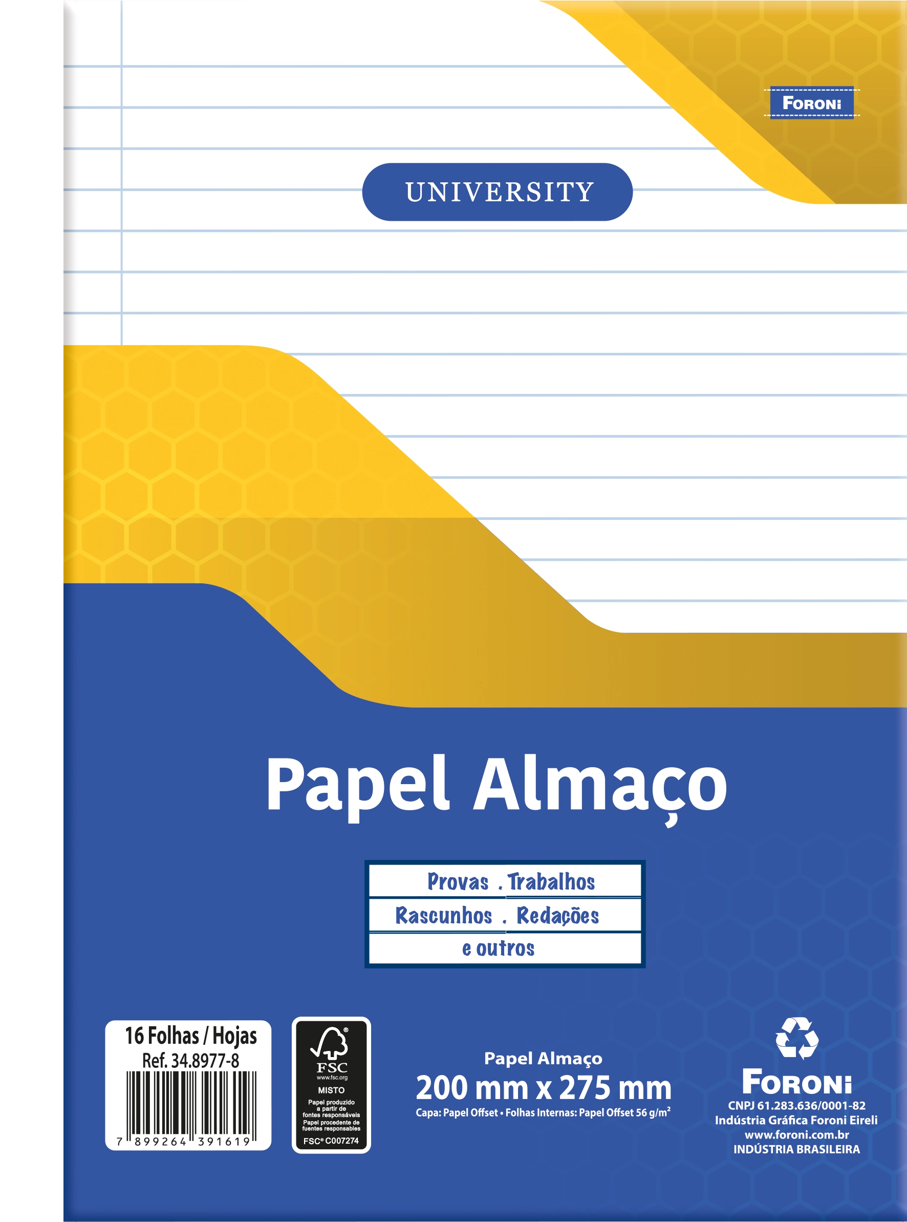 Papel Almaco Pautado Fls20 3.4879 4 Foroni